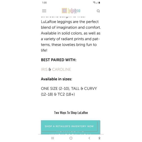 Tall Curvy 12-18 LulaRoe Blue Cream Wine Floral Paisley Casual Athletic Leggings - Picture 3 of 3